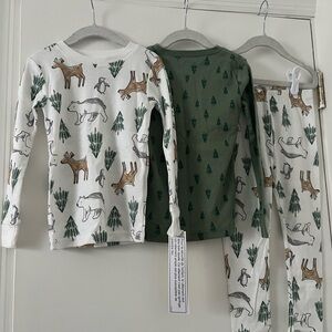 Simple Joys by Carter's 3-Piece Snug-fit 100% Cotton Holiday Pajama Set 5T NWT